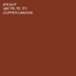 #7E341F - Copper Canyon Color Image